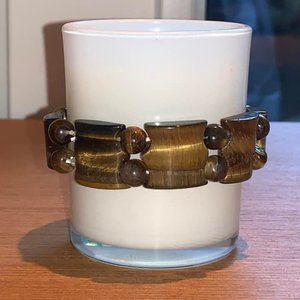 New Tiger Iron polished cuff bracelet. Expandable. 1” stones Handmade